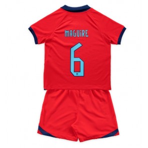 Anglie Harry Maguire #6 Dětské Venkovní dres komplet MS 2022 Krátký Rukáv (+ trenýrky)